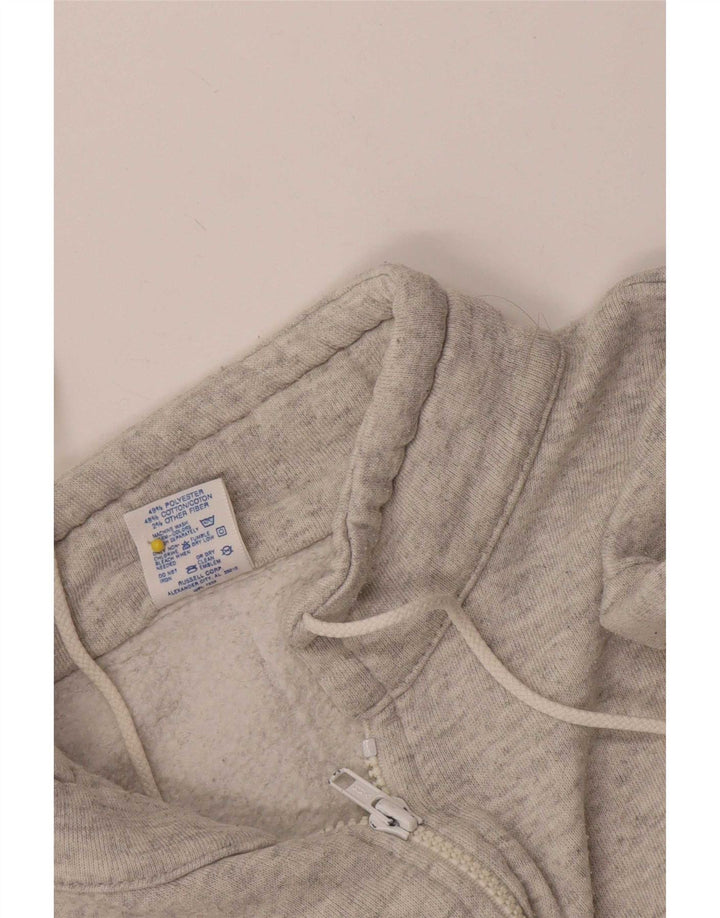 Suéter feminino Jerzees com capuz gráfico com zíper e gola EU 46 XL cinza manchado