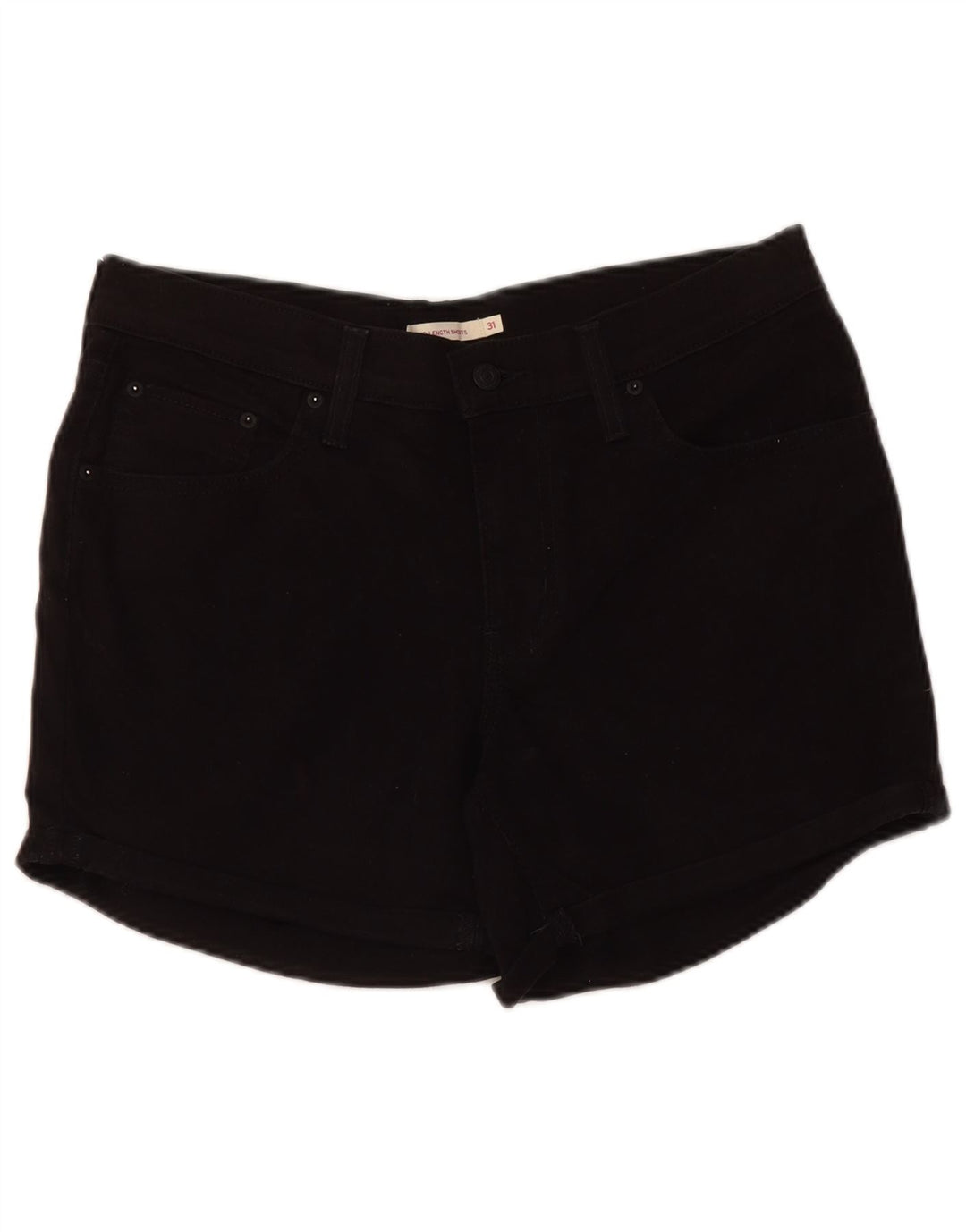 Shorts jeans feminino LEVI'S W31 médio preto