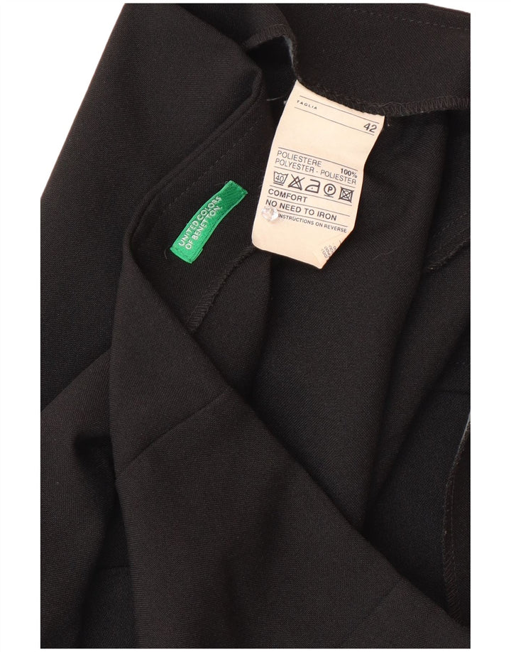 Mini saia feminina Benetton IT 42 médio W30 poliéster preto