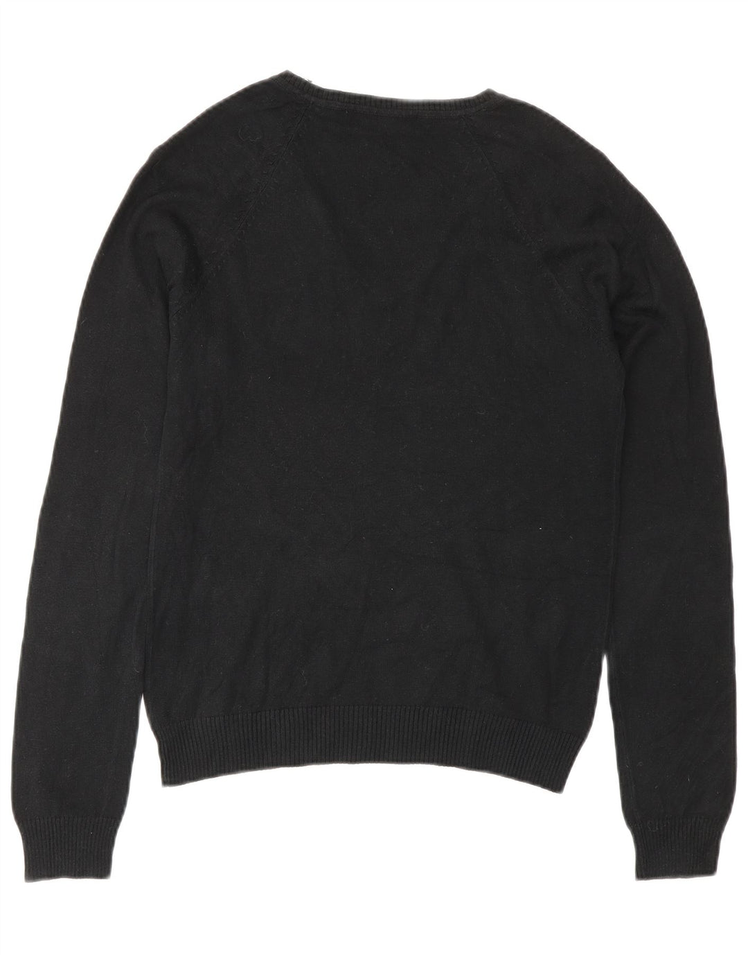 Suéter feminino Zara com decote em V Reino Unido 14 grande preto