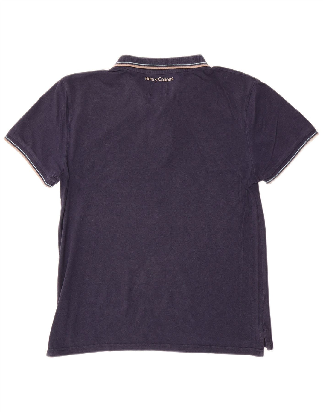 Camisa polo masculina Henry Cottons médio algodão azul marinho