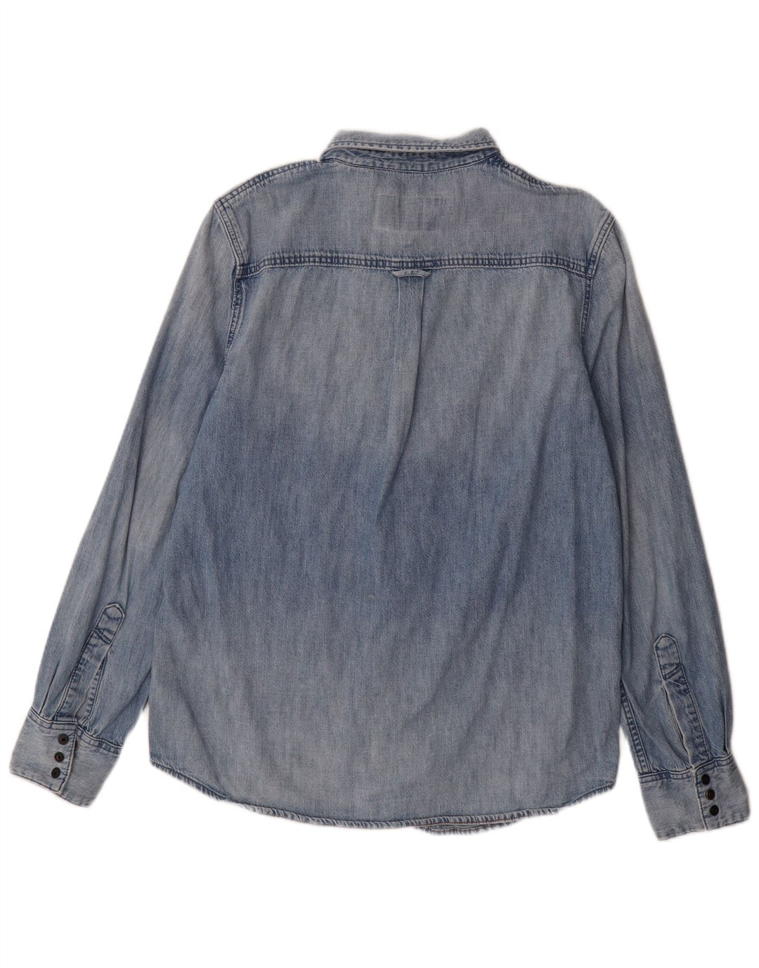 Camisa jeans masculina Superdry XL azul algodão