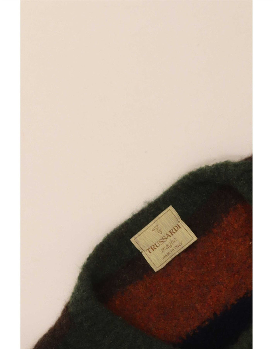 Suéter masculino Trussardi com gola redonda XL listrado multicolorido