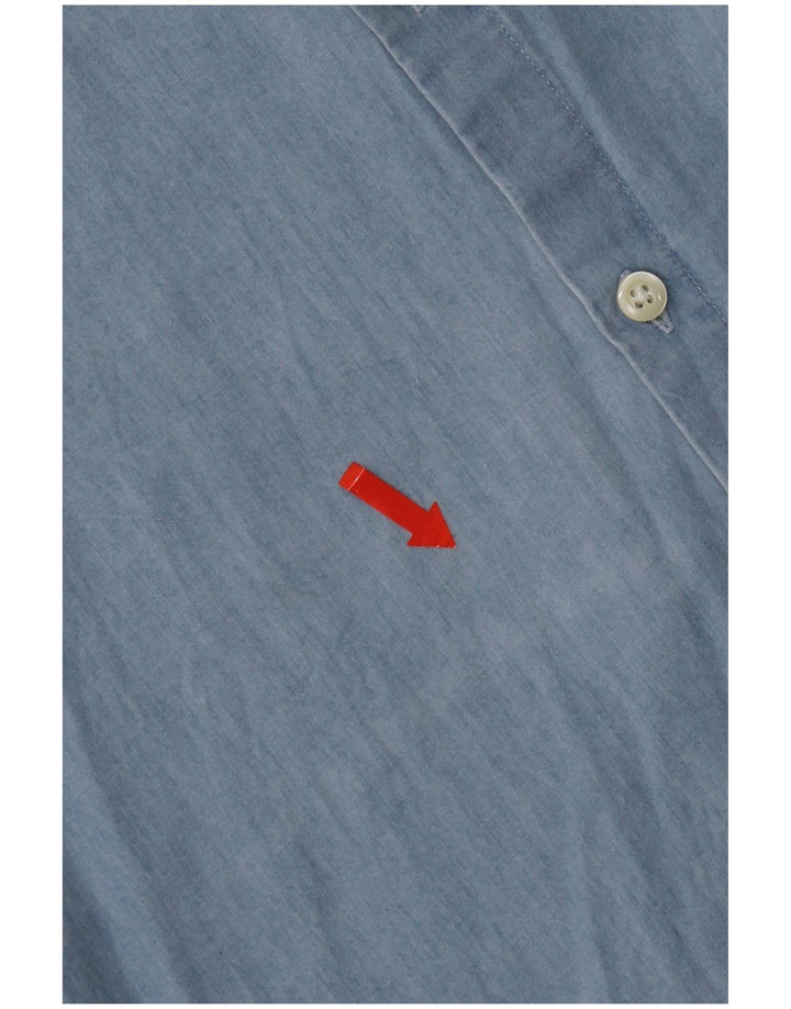 Camisa jeans masculina de ajuste relaxado Jack Wills algodão azul médio