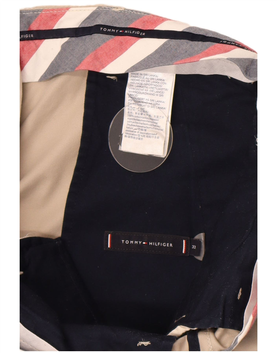 Shorts Chino Masculino Tommy Hilfiger W32 Algodão Bege Médio