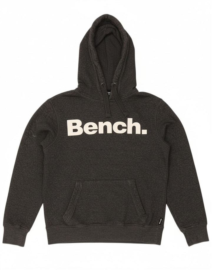 Suéter masculino com capuz gráfico BENCH pequeno algodão cinza