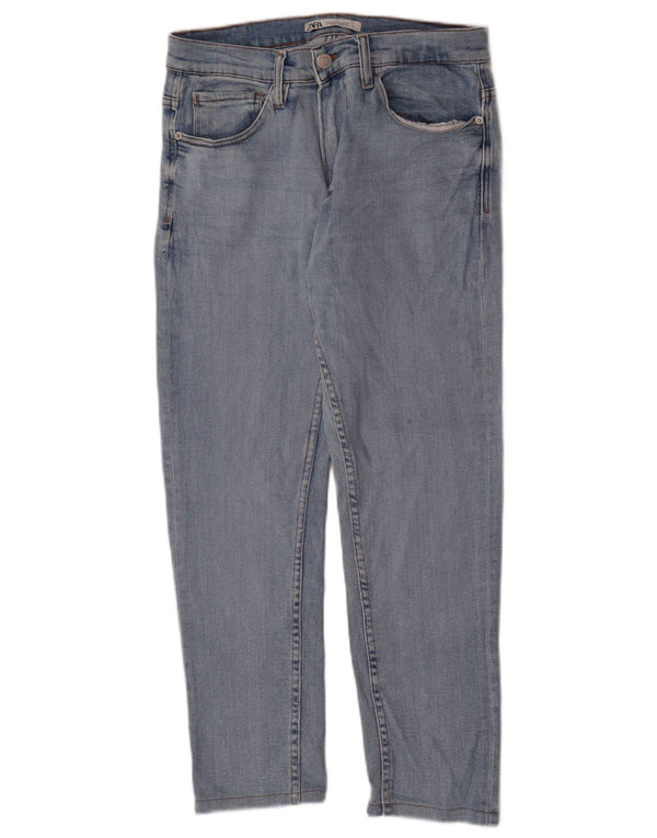Zara Mens Slim Jeans EU 42 Grande W32 L27 Azul Algodão