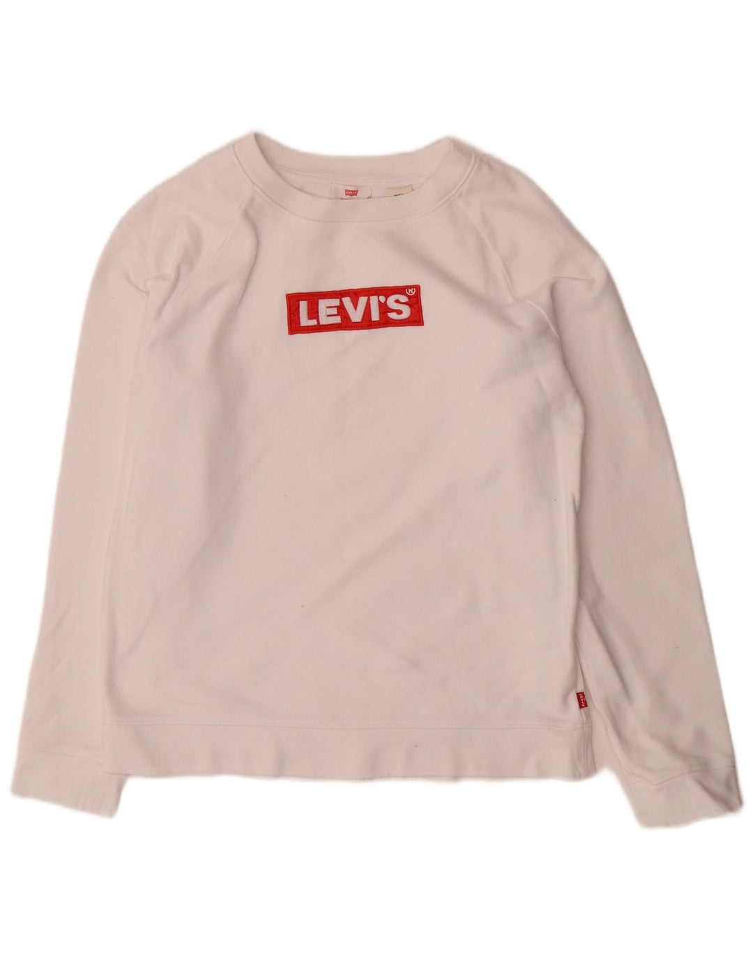 Moletom feminino Levi's Graphic Oversized Jumper UK 6 XS Branco