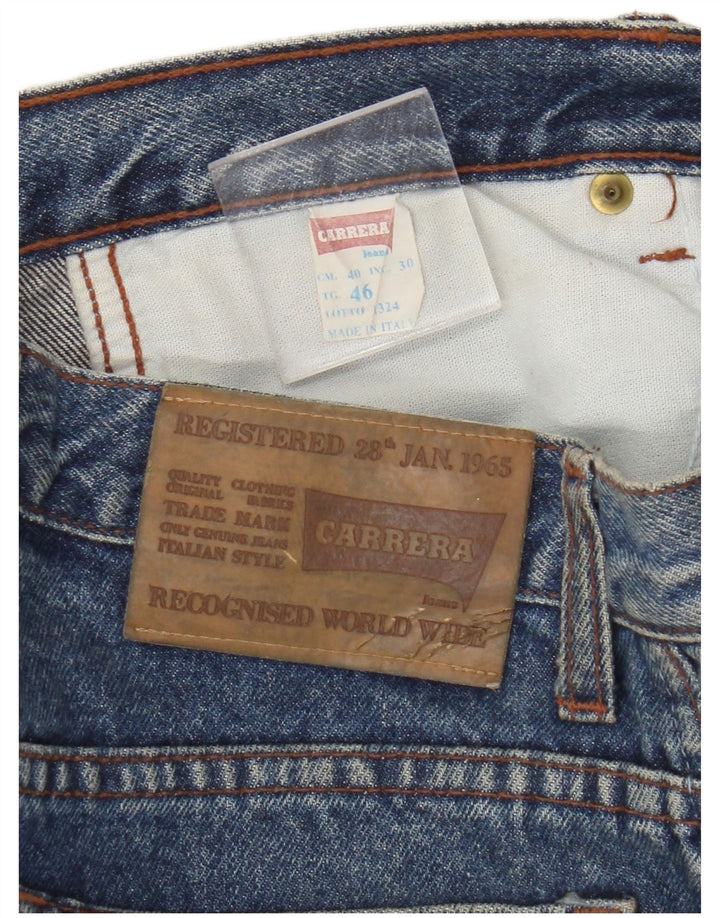 Carrera Mens Slim Jeans IT 46 Pequeno W26 L32 Azul Algodão