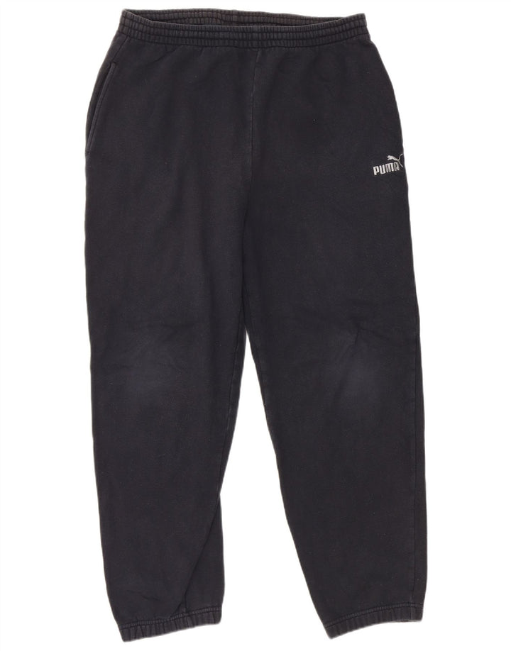 Calça de treino masculina Puma Joggers médio azul marinho algodão