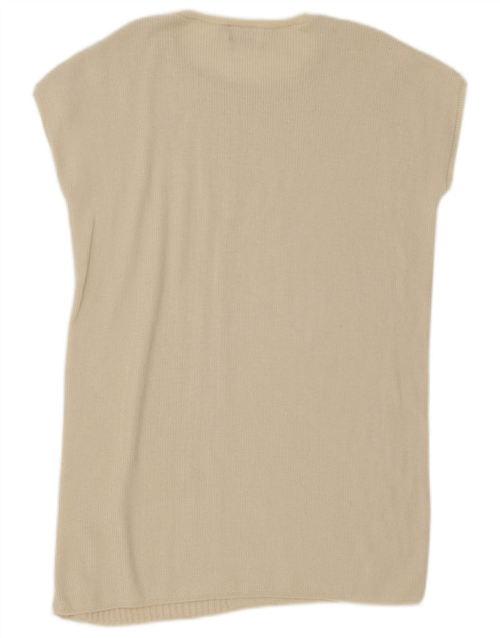 Calvin Klein Regata feminina Longline Vest Reino Unido 14 Médio Bege