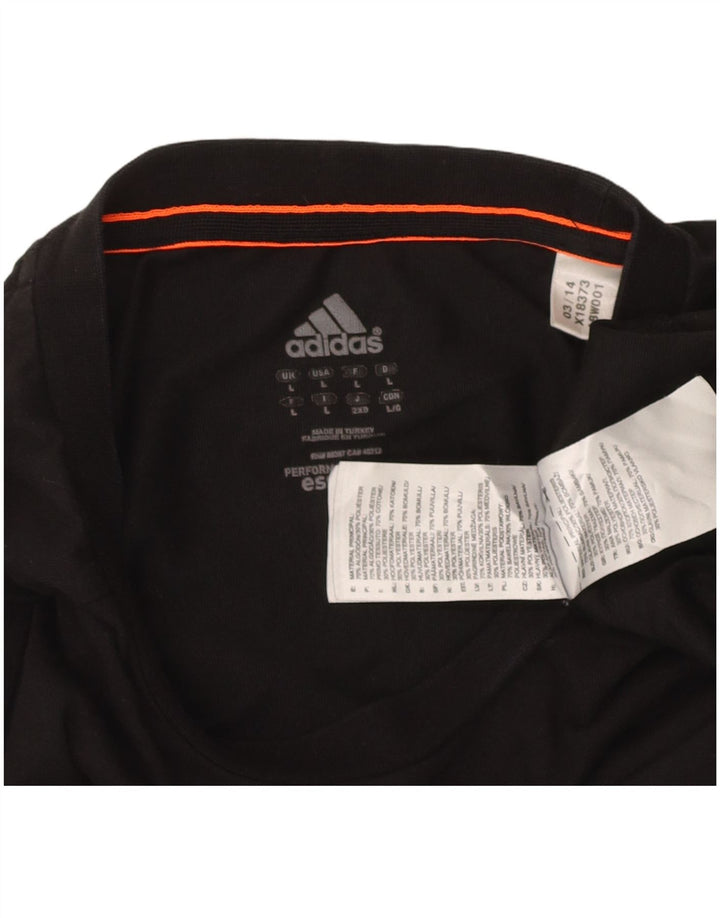 Camiseta masculina Adidas grande algodão preto