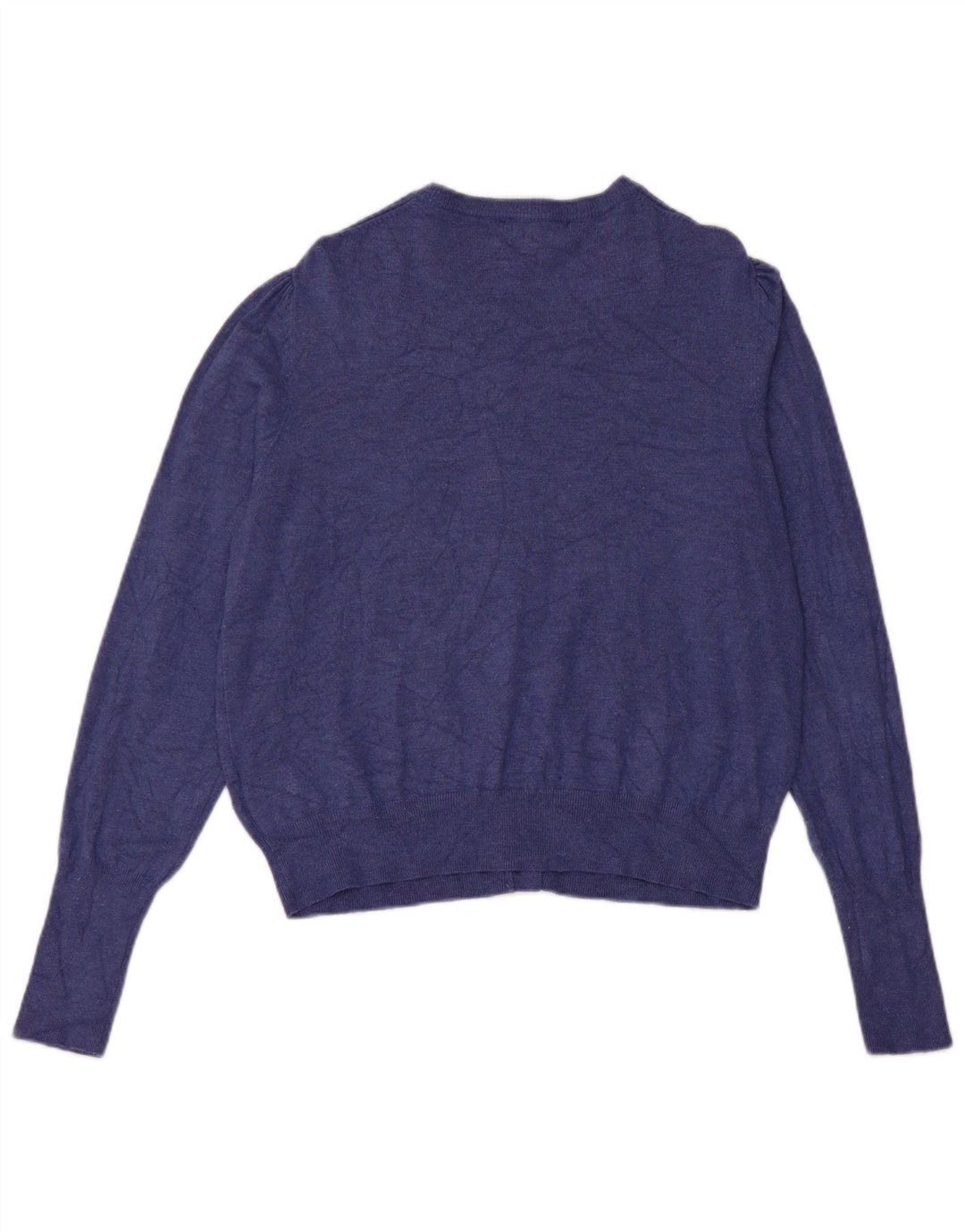 Suéter cardigã feminino Marks & Spencer UK 14 viscose azul médio