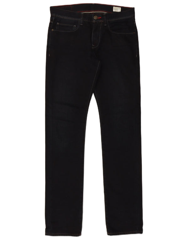Tommy Hilfiger Masculino Slim Jeans W30 L34 Azul Marinho Algodão