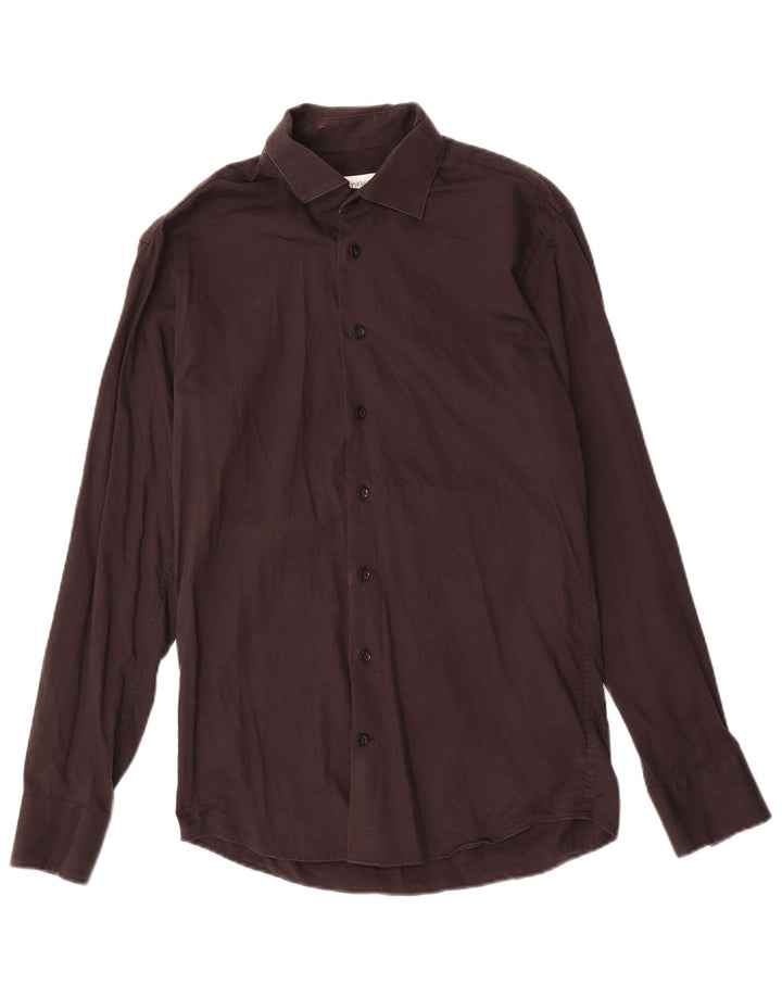 Camisa masculina Calvin Klein tamanho 38 pequeno algodão preto