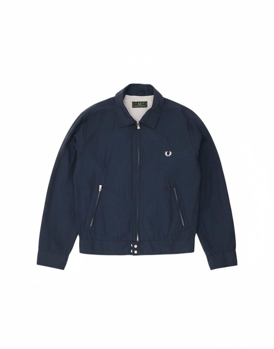 Jaqueta bomber masculina FRED PERRY Reino Unido 40 grande algodão azul marinho