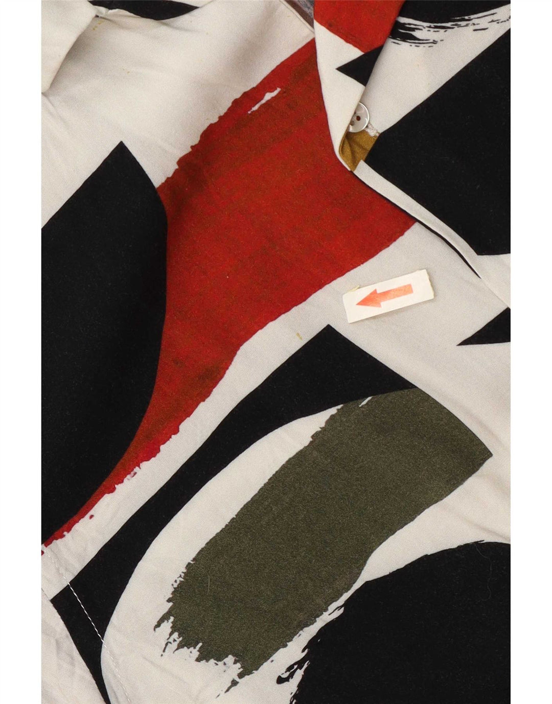 Zara Camisa masculina de manga curta e ajuste relaxado pequena geométrica multicolorida