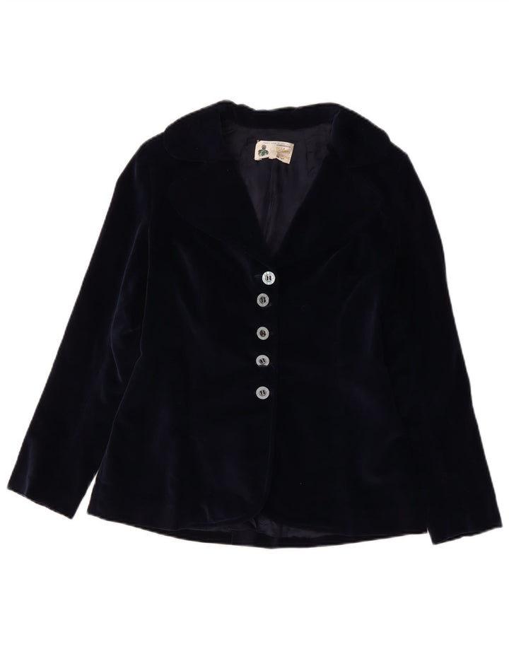 Duca Visconti Di Modrone Jaqueta blazer feminina de 5 botões IT 44 Azul marinho médio Bl