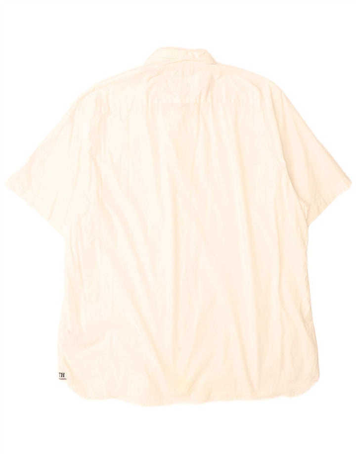 Camisa masculina de manga curta Tommy Hilfiger 2XL algodão branco