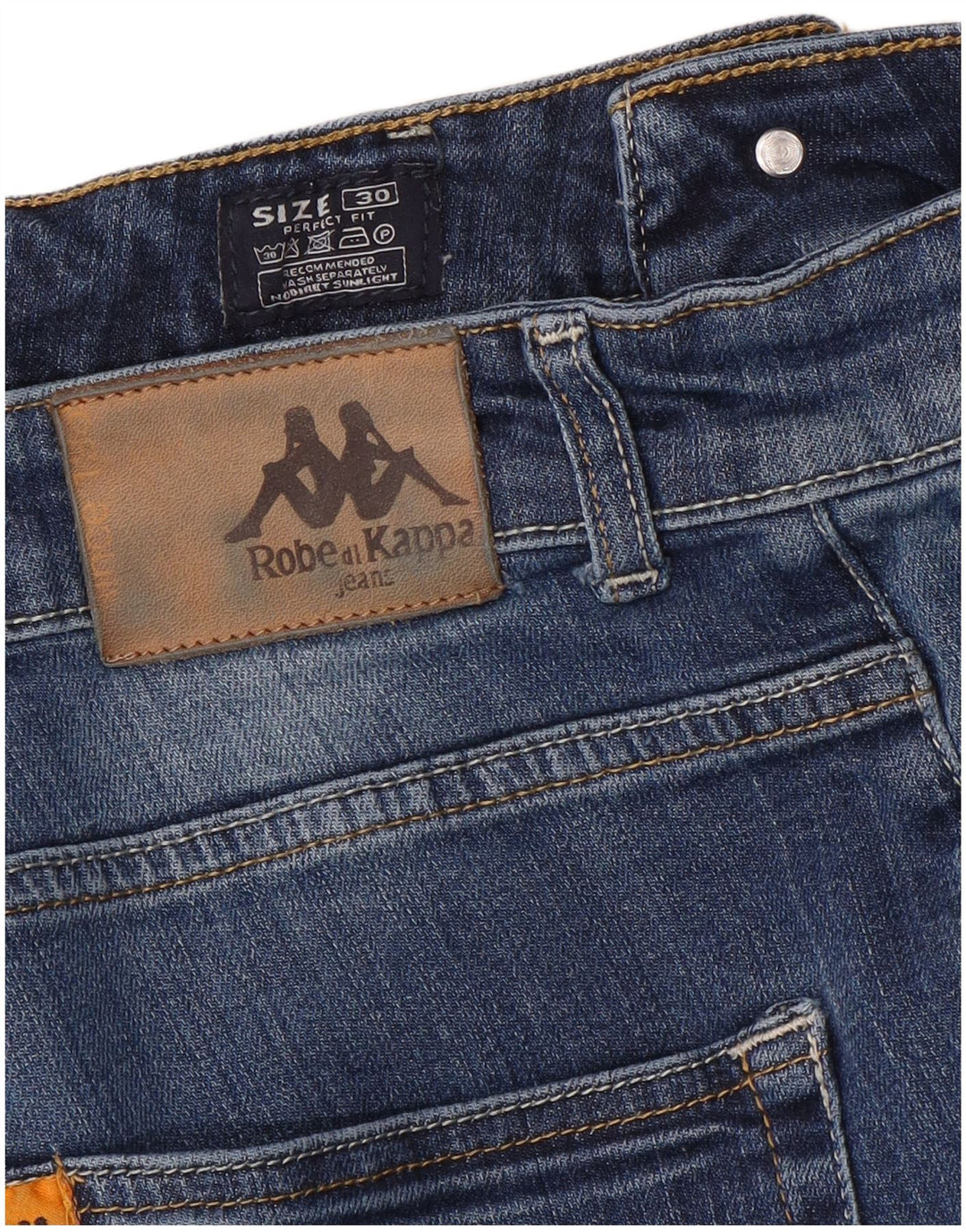 Kappa Mens Perfect Fit Slim Jeans W30 L34 Azul