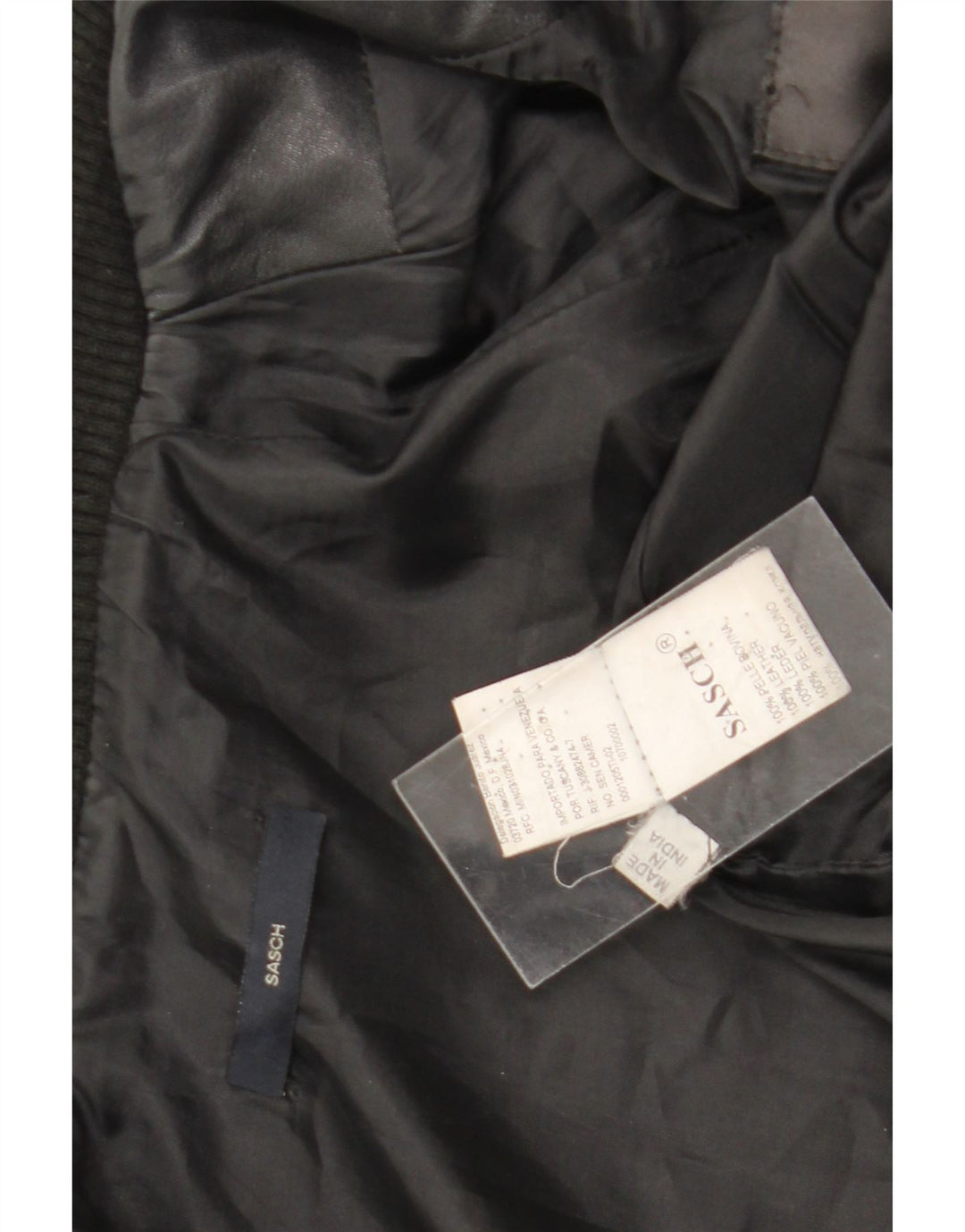 Sasch Jaqueta Feminina De Couro Crop UK 14 Médio Preto