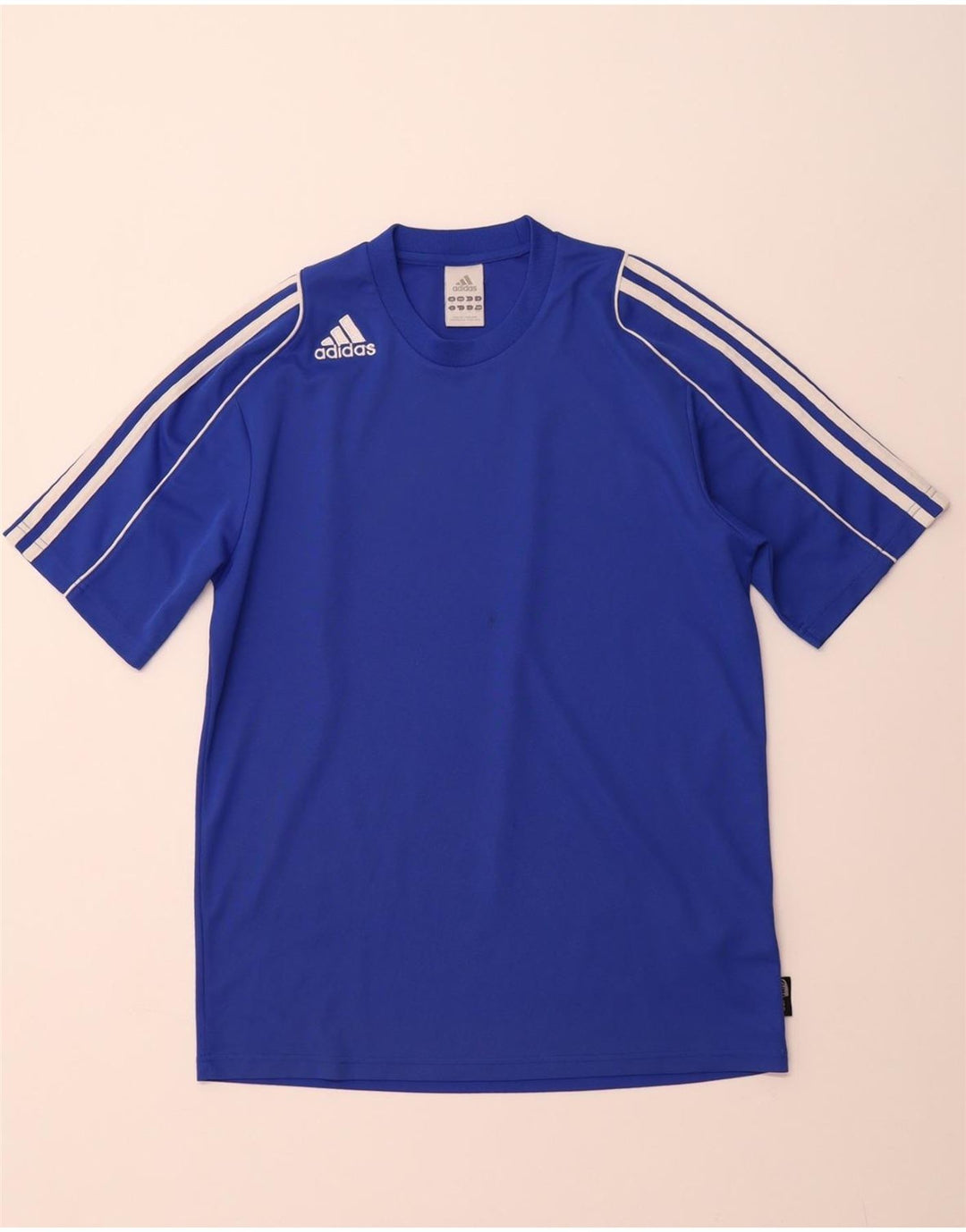 ADIDAS Mens T-Shirt Top Small Blue Polyester