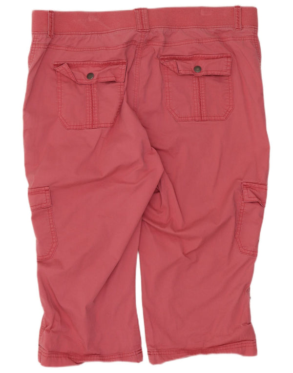 Lee Womens Relaxed Fit Cargo Bermuda Shorts W36 XL Rosa