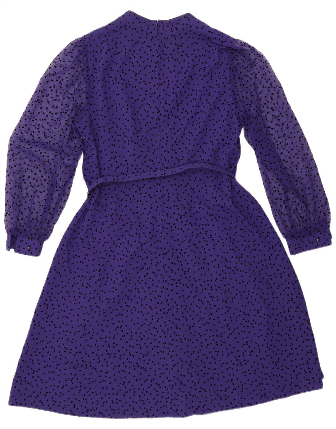Vestido feminino FRANKENWALDER manga comprida evasê EU 46 XL roxo manchado