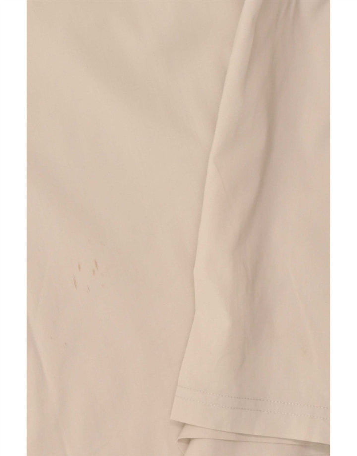Trussardi Jeans Camisa masculina de manga curta médio algodão branco