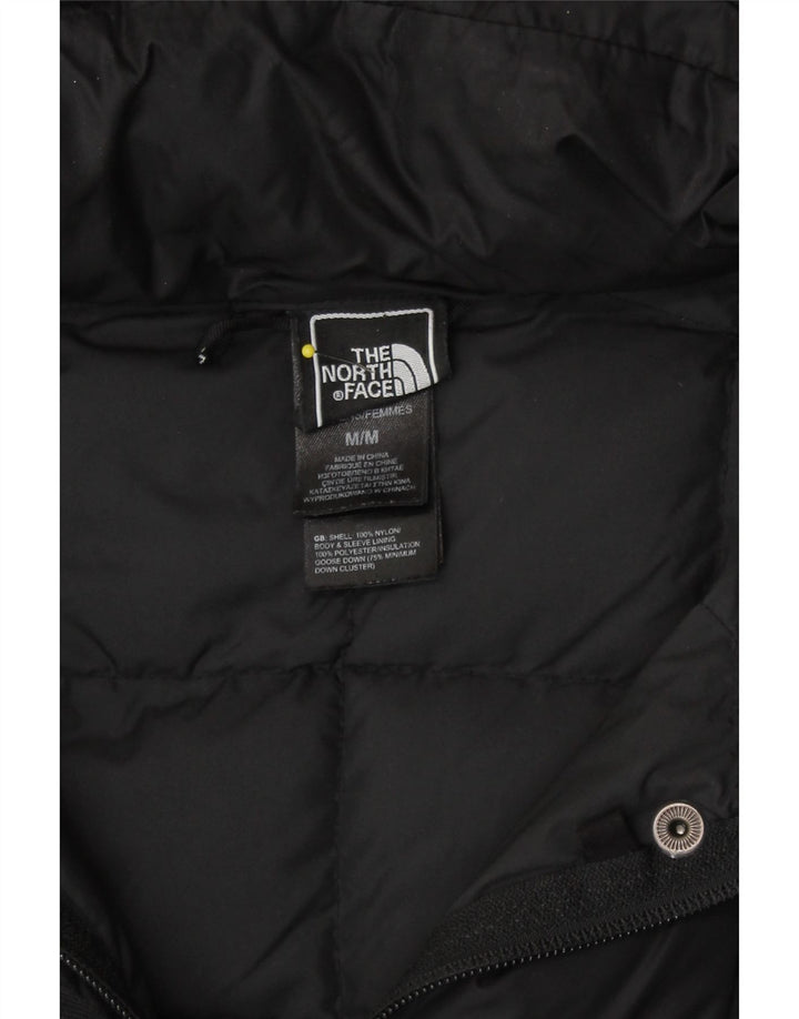 Casaco acolchoado com capuz feminino The North Face Longline Reino Unido 12 Médio Preto