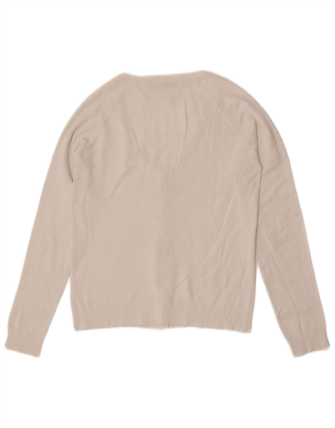 Suéter cardigã feminino Zara UK 12 algodão branco médio