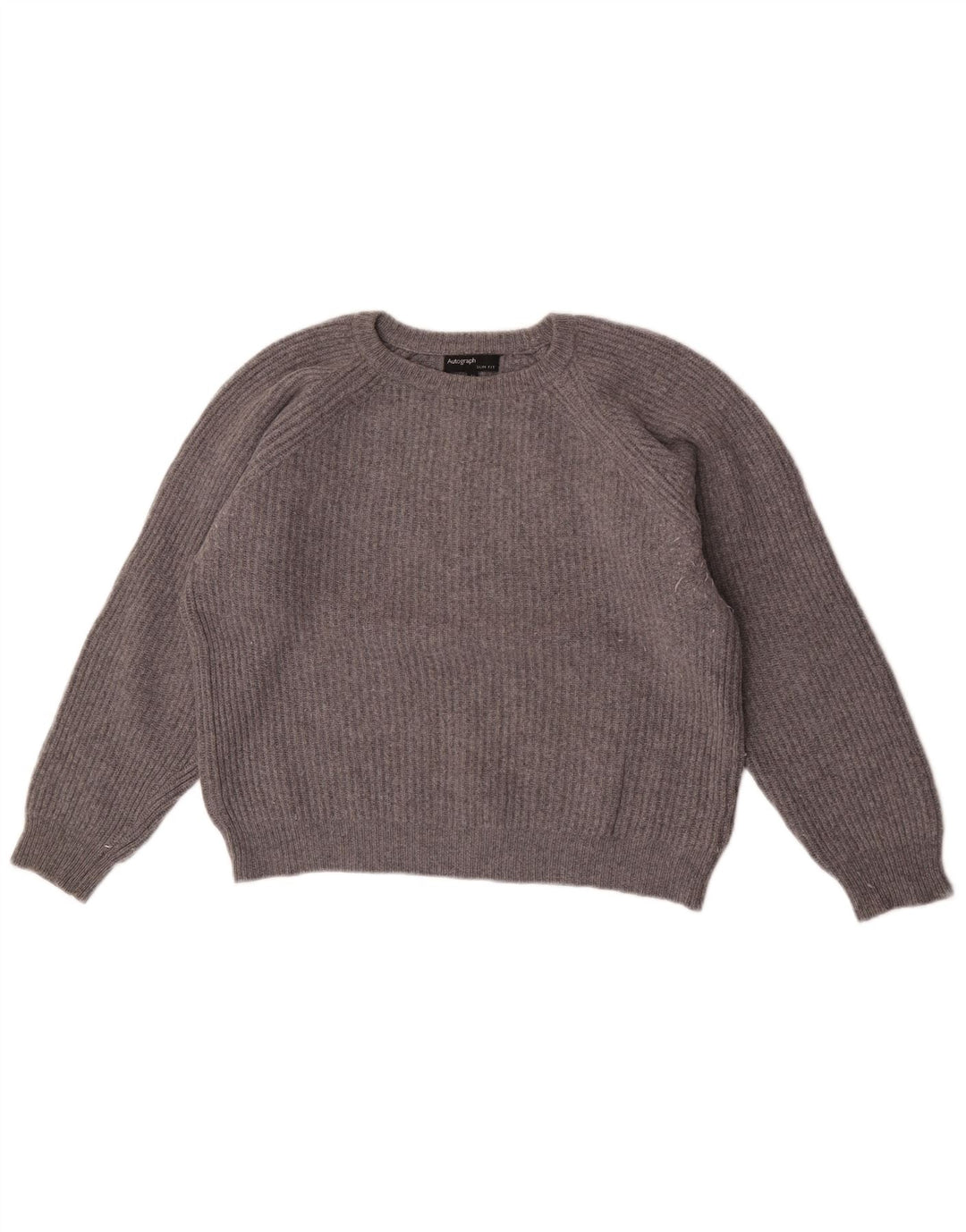 Suéter feminino Marks & Spencer com gola canoa e gola redonda Reino Unido 14 cinza médio