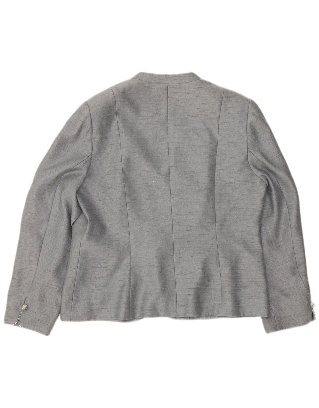 JAQUES VERT Womens 1 Button Blazer Jacket UK 16 Large Grey Flecked Viscose