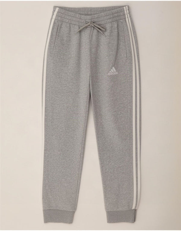 Adidas Calças de treino femininas Joggers UK 12 Algodão cinza médio