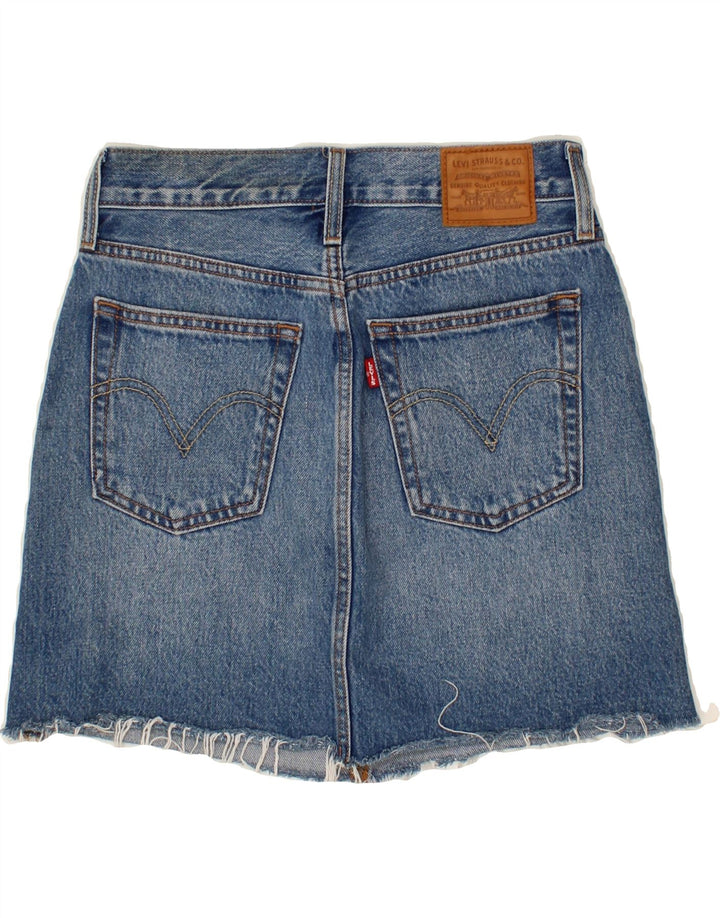 LEVI'S Womens Denim Skirt W25 XS Blue Cotton Vintage Levi's and Second-Hand Levi's from Messina Hembry 