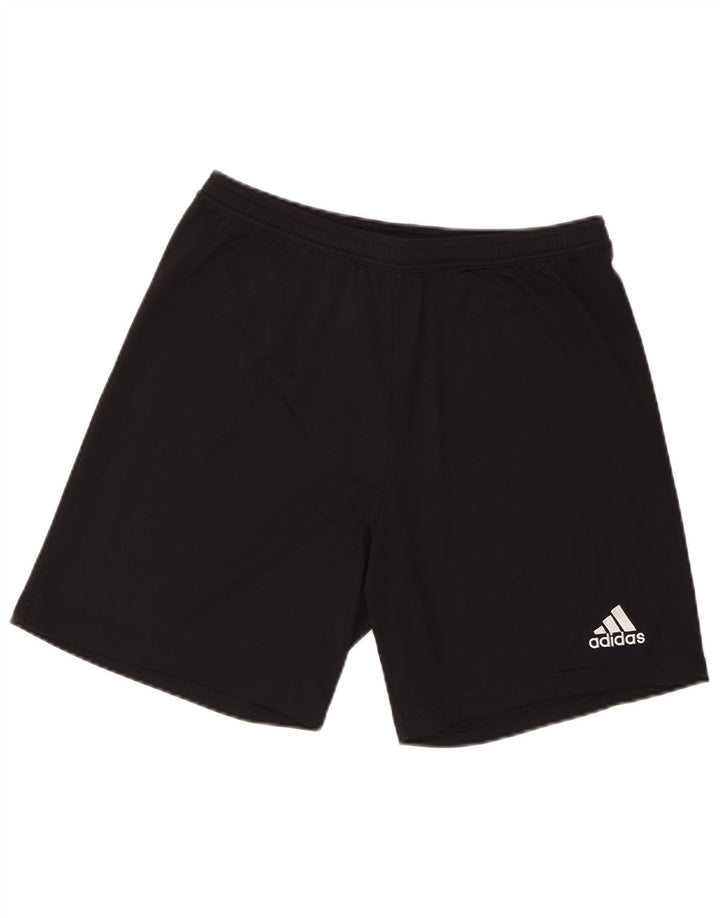 Shorts esportivos masculinos Adidas grande poliéster preto