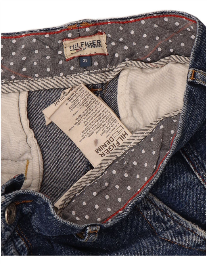 Shorts jeans feminino Tommy Hilfiger W28 algodão azul médio