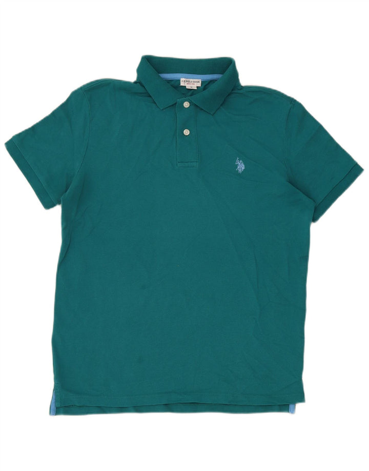 US Polo Assn. Camisa Masculina Verde Médio