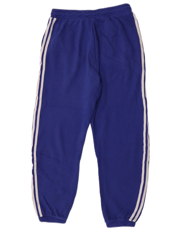 Adidas Womens Tracksuit Calças Joggers UK 12/14 Médio Azul Algodão