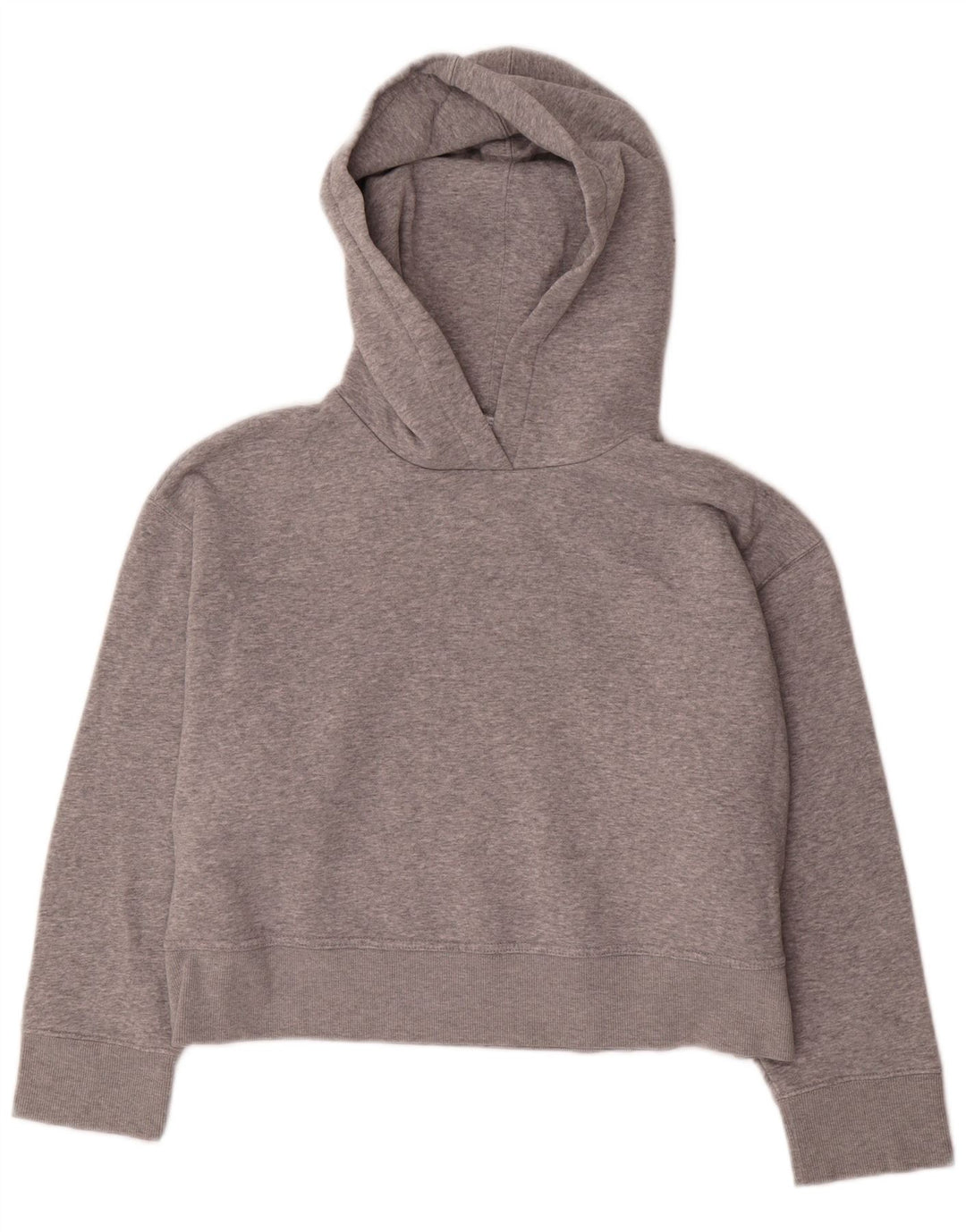 Suéter com capuz feminino ZARA Reino Unido 16 grande algodão cinza