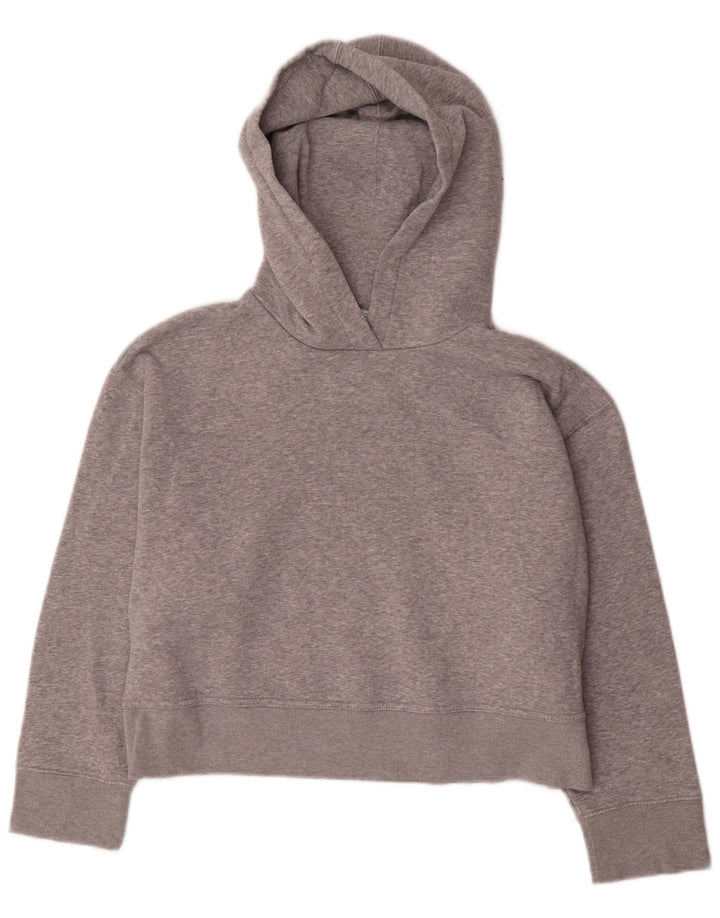 Suéter com capuz feminino ZARA Reino Unido 16 grande algodão cinza