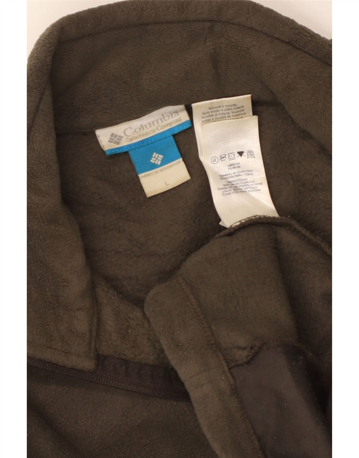 Jaqueta de lã masculina Columbia UK 40 grande poliéster cáqui