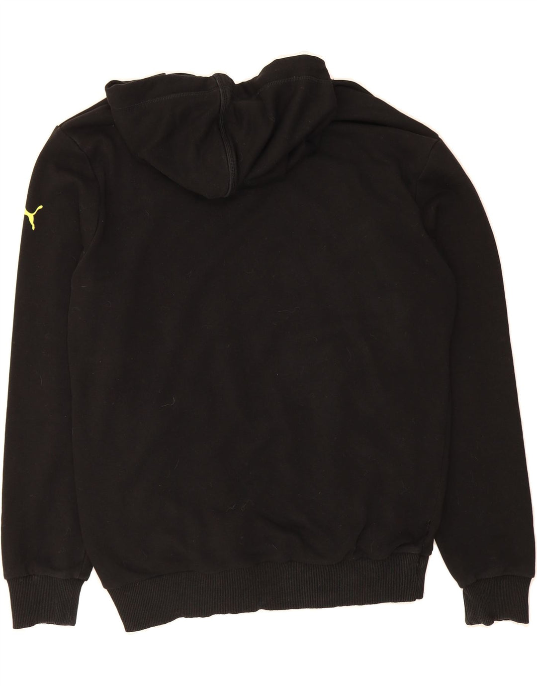 PUMA Mens BVB Dortmund Graphic Hoodie Jumper XL Black Cotton Vintage Puma and Second-Hand Puma from Messina Hembry 