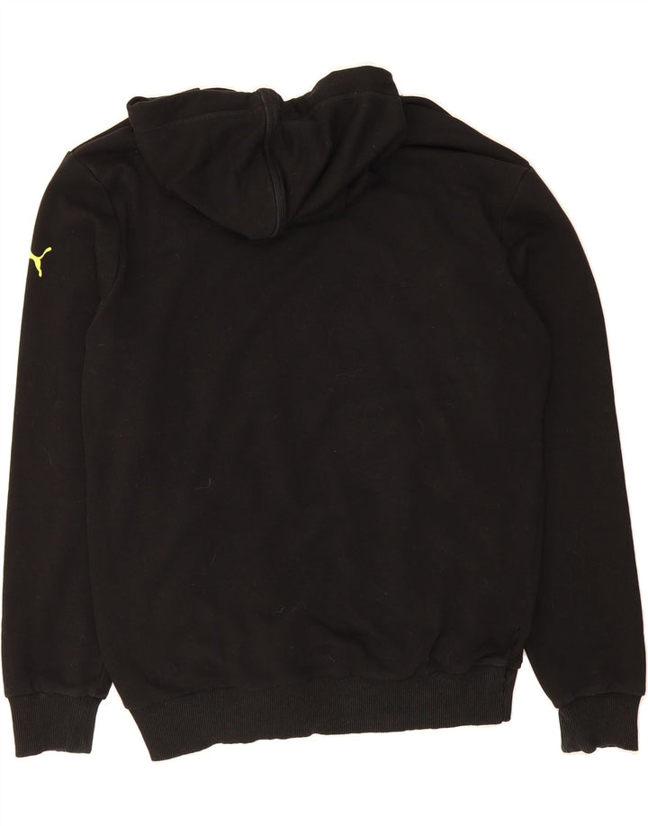 PUMA Mens BVB Dortmund Graphic Hoodie Jumper XL Black Cotton Vintage Puma and Second-Hand Puma from Messina Hembry 
