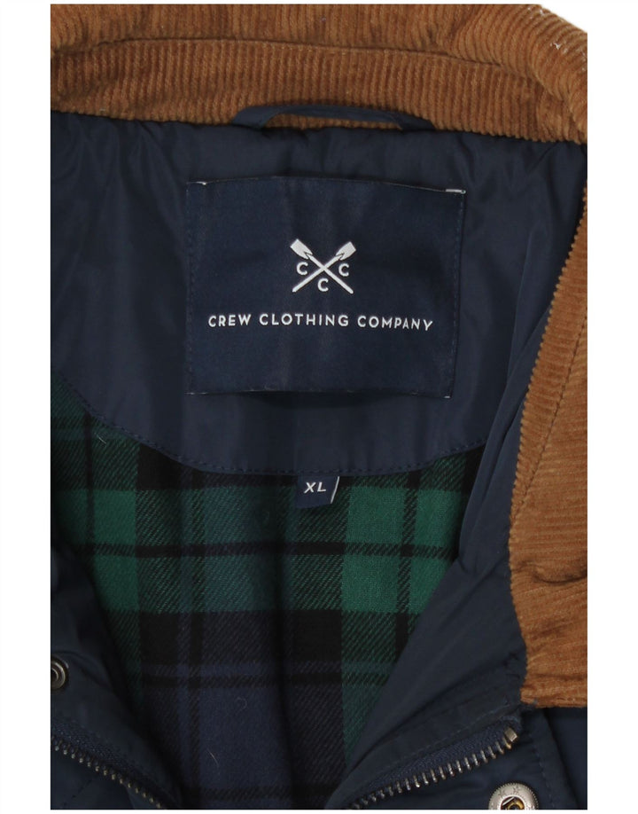Jaqueta acolchoada masculina UK 42 XL da roupa da tripulação poliéster azul marinho