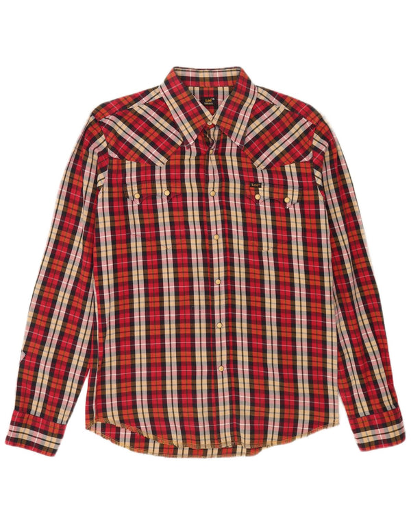 Camisa masculina de flanela Lee XL vermelha xadrez