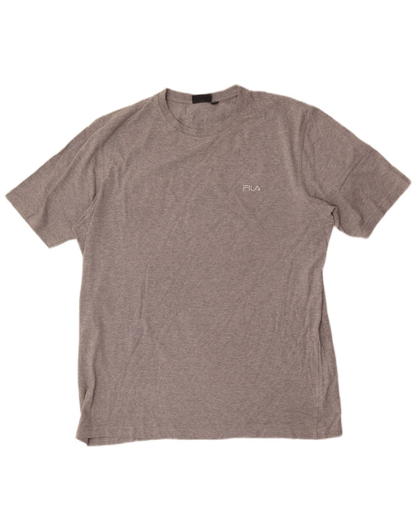 Camiseta masculina Fila Top IT 56 2XL cinza manchado