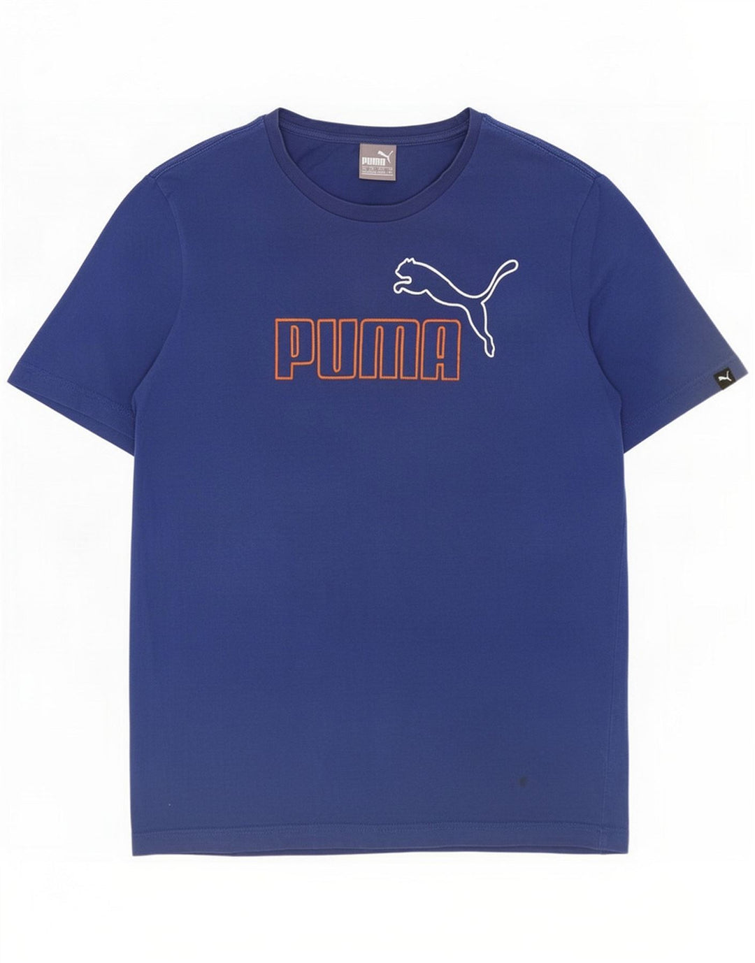 Puma Mens Graphic T-Shirt Top Médio Azul