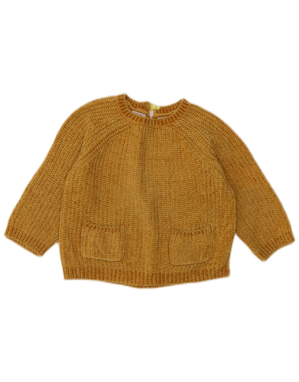 Suéter Zara Girls Crop Crew Neck 4-5 anos Amarelo