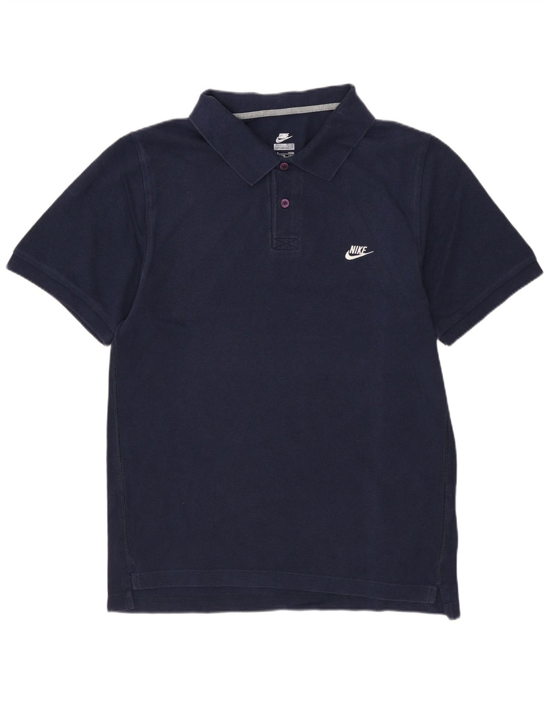 Camisa polo masculina NIKE UK 36/38 pequena azul marinho